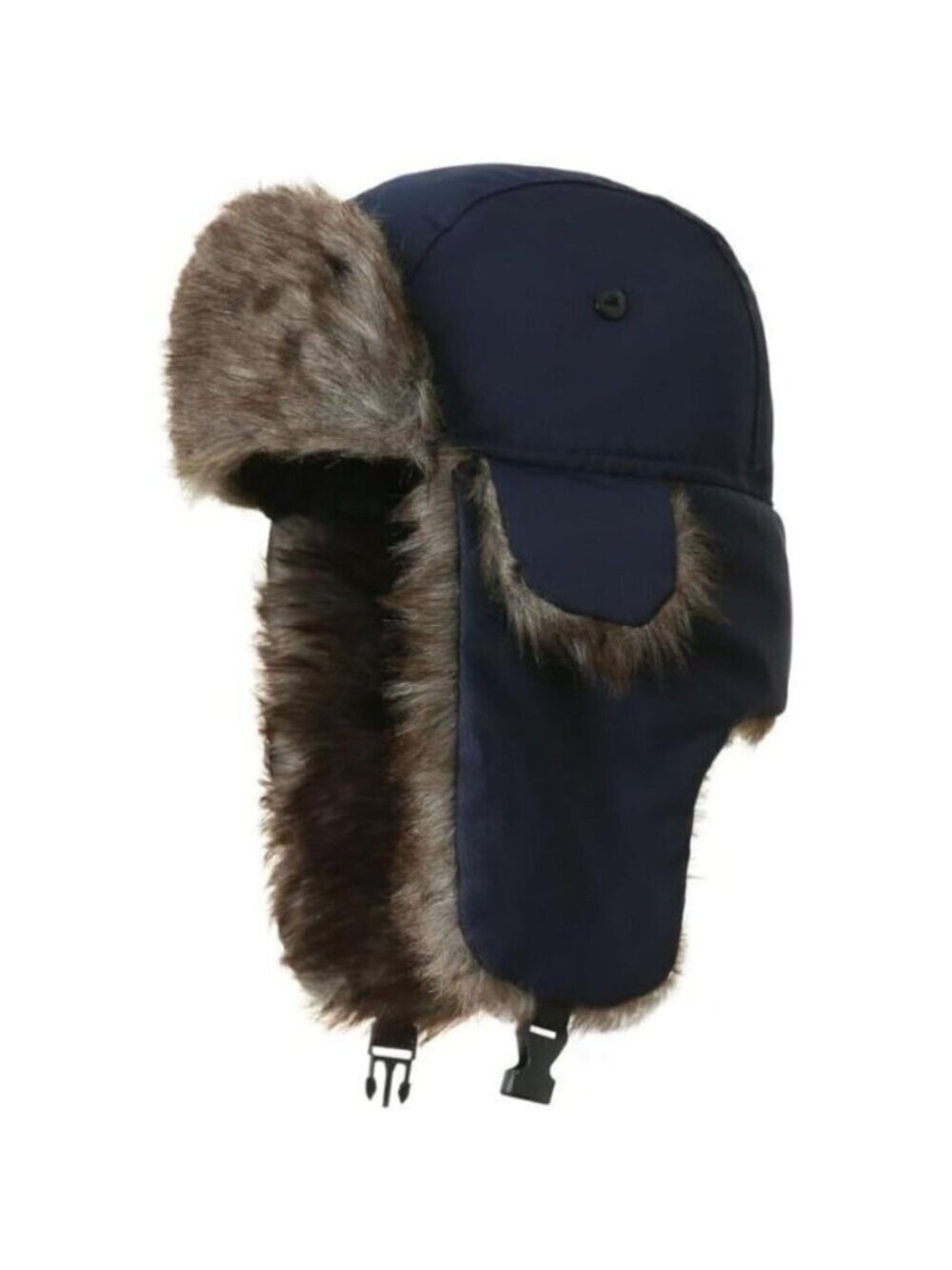 Unisex Blue Polyester Snow Skiing Trooper Winter Ear Flaps Classic Trapper Hat